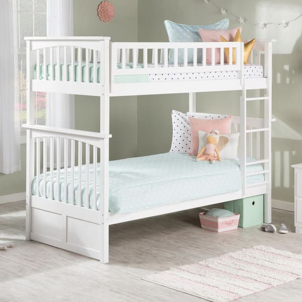 Columbia Bunk Bed Twin over Twin in White