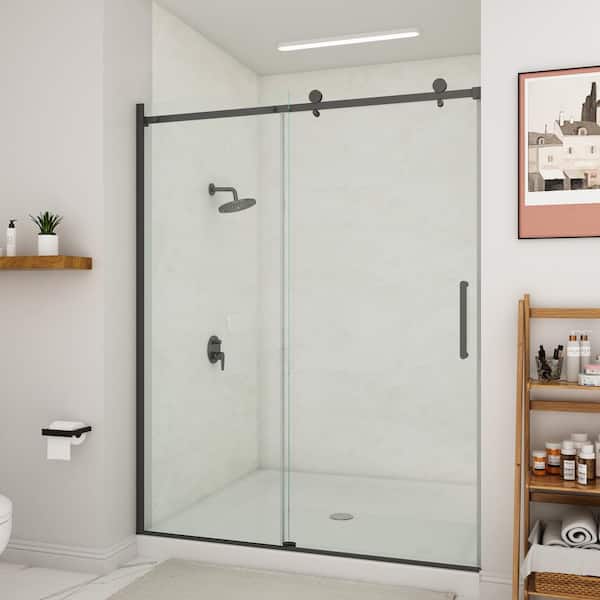 Deluxe Framed 3/16-inch Glass Sliding Shower Door