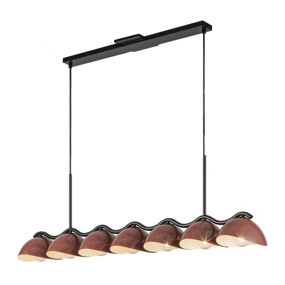 Atlas 42-in 7 Light 40-Watt Black/Burgundy Pendant Light price history on PriceWatchPro