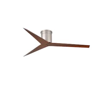 Eliza 56 in. Indoor/Outdoor Brushed Nickel Ceiling Fan with Remote Control and Wall Control