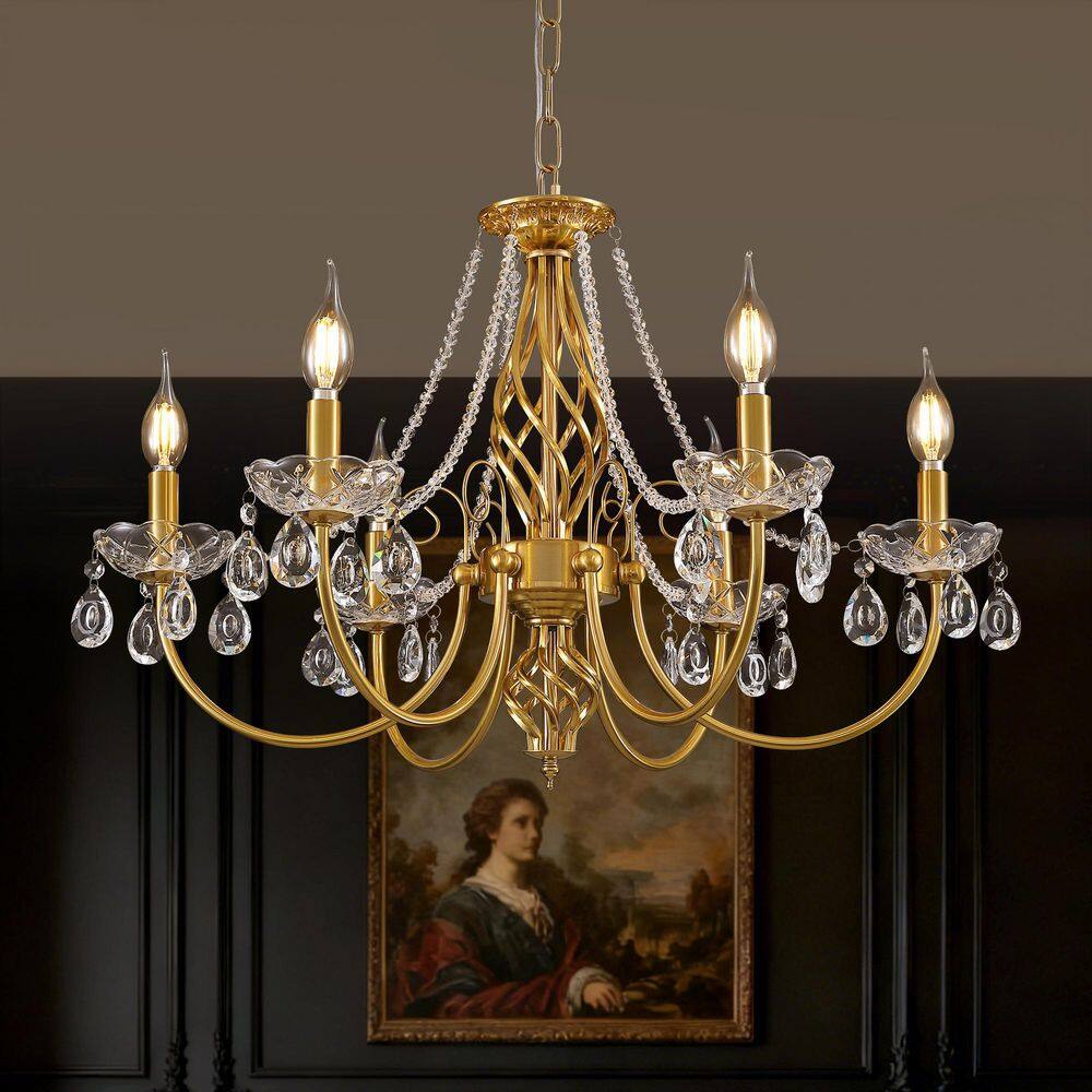 WDETR 6-Light Dimmable Classic / Traditional Chandelier Modern Luxury Lighting for Kitchen Island or Dining Room