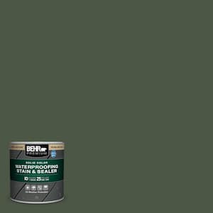 8 oz. #SC-120 Ponderosa Green Solid Color Waterproofing Exterior Wood Stain and Sealer Sample