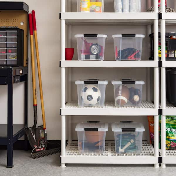 IRIS 20.5 Qt./5.1 Gal. Buckled Clear Box, Clear (6-Pack) 500296