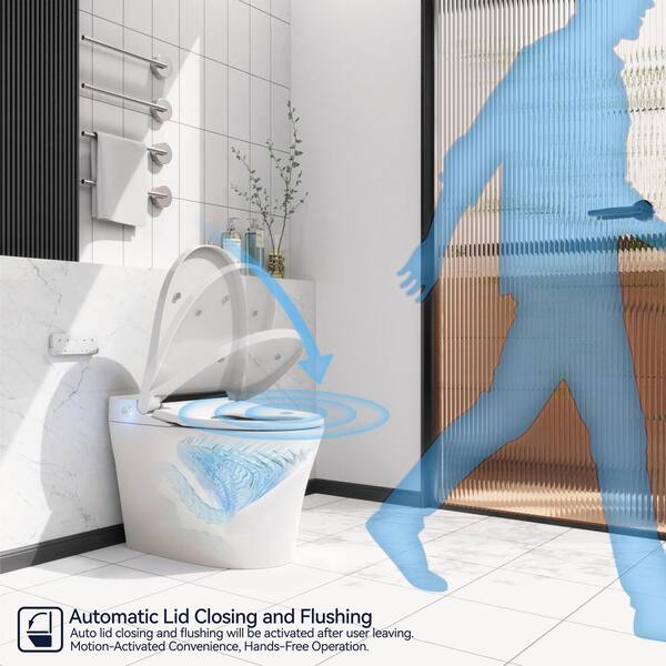 Unbranded Elongated Luxury Smart Bidet Toilet with Heated Seat & Automatic Flush