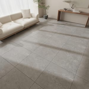 Italian Metalia Porcelain 24 in. x 24 in. x 9mm Flooring and Wall Tile - Dark Gray (4 PCS, 16 sq. ft.)