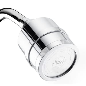Compact Chrome Filtering Shower Head with a Replaceable filter, Effectively Removes Chlorine and Bad Odor