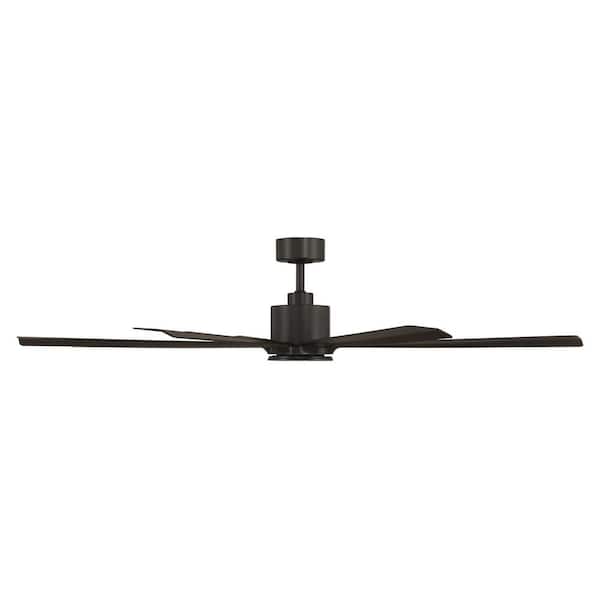 Size Matters 56 in. Smart Indoor/Outdoor Bronze Downrod Mount Windmill Ceiling Fan Selectable CCT Integrated LED