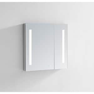Signature Royale 36 in W x 40 in. H Recessed or Surface Mount Medicine Cabinet with Bi-View Doors and LED Lighting