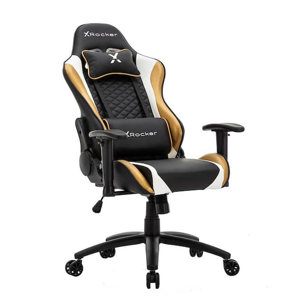 X Rocker Agility Jr. PC Chair, Black/Gold, PU and Foam Material 0713801 - The Home