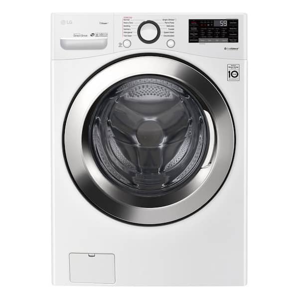 LG 4.5 cu.ft. High Efficiency Ultra Large Smart Front Load Washer with Steam and Wi-Fi Enabled in White, ENERGY STAR