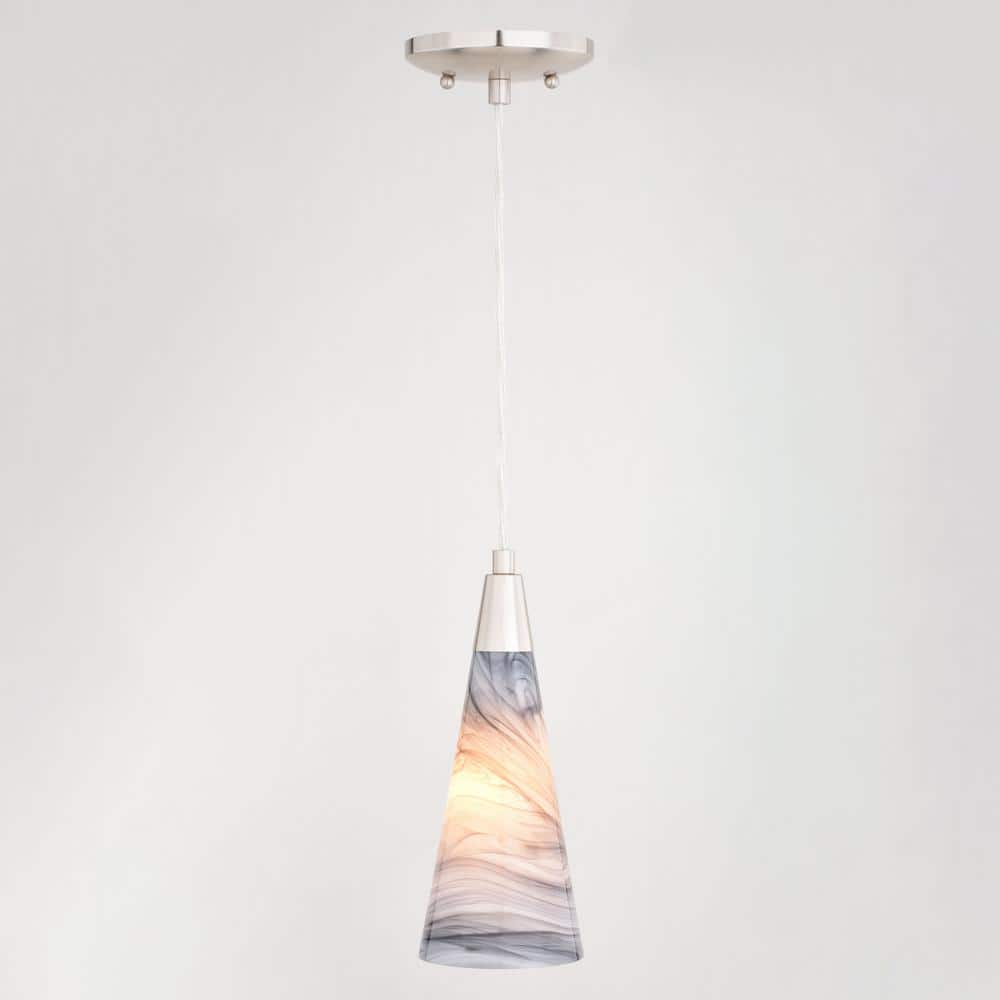 Milano Satin Nickel Mini Cone Pendant Light