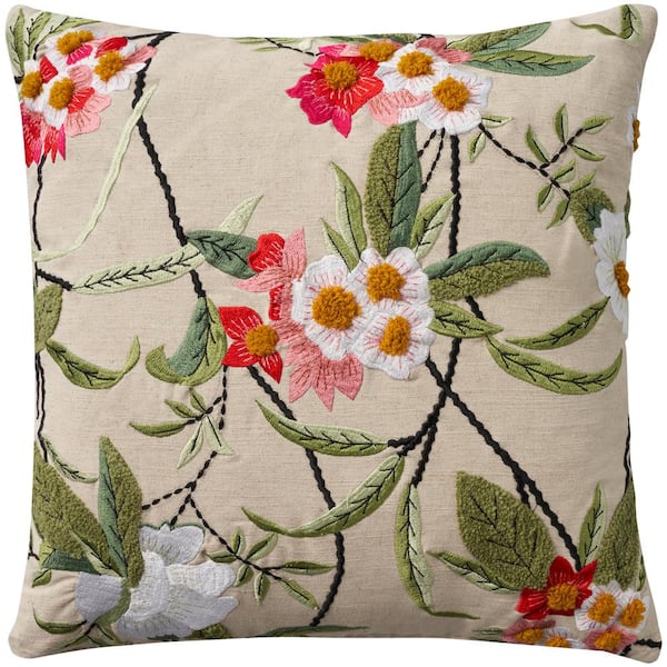 Mina Victory Cover Multicolor Country 18 in. x 18 in. Square Throw Pillow