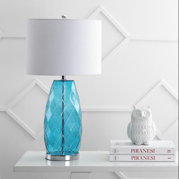 Rivet Table Lamp with Textured Ceramic Base, Bulb Included, 20H, Gray