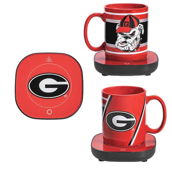 Uncanny Brands Georgia Bulldogs Red Single-Cup Coffee Mug with Mug Warmer for your Coffee Maker
