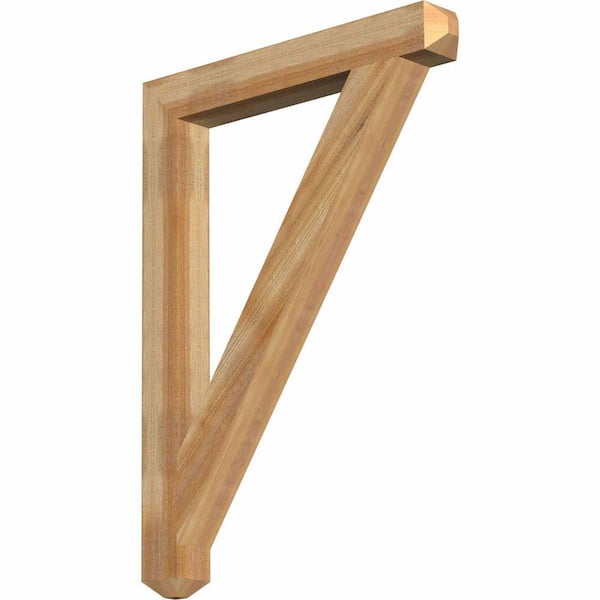 Ekena Millwork 4 in. x 44 in. x 32 in. Western Red Cedar Traditional Craftsman Rough Sawn Bracket
