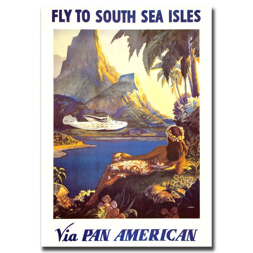 Vintage South Sea Isles Pan American Canvas Art Print