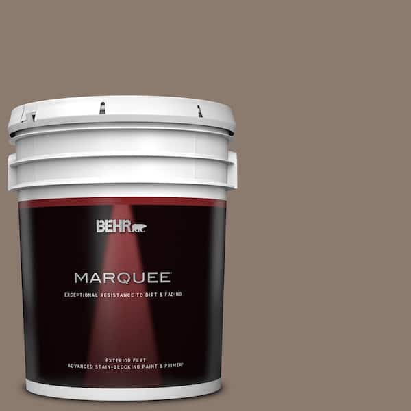 BEHR MARQUEE 5 gal. #T18-07 Road Less Travelled Flat Exterior Paint & Primer