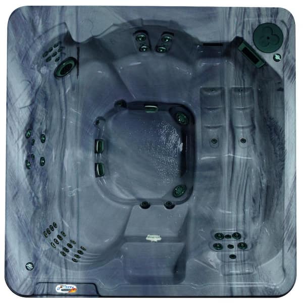 QCA Spas Cantania 6-Person 70-Jet Spa with Bromine System, LED Light, Polar Insulation, Collar Jets, and Hard Cover