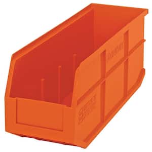 Stackable Shelf 13-Qt. Storage Tote in Orange (6-Pack)