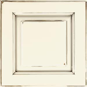 Plaza 14 1/2 x 14 1/2 in. Cabinet Door Sample in Maple Cotton with Toasted Almond