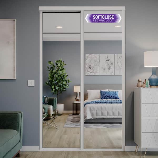 Contractors Wardrobe 72 in. x 81 in. Crestview White Aluminum