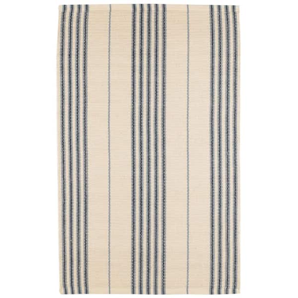 Conway Handwoven Cotton Blue 2 ft. x 3 ft. Indoor Area Rug
