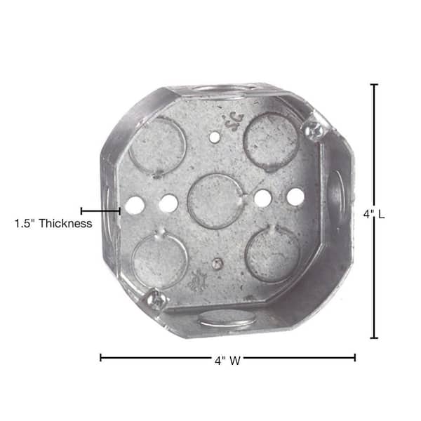 Steel City 4 in. Octagon Box with 1/2 in. Knockouts (5415112