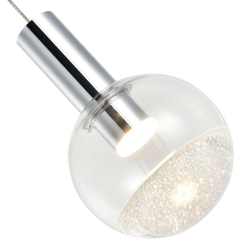 Sienna 5" Chrome Glass LED Pendant Light