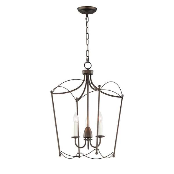 Plumette 3-Light Satin Brass Pendant Light