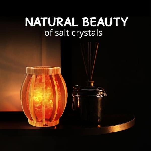 7.72 in. Bamboo Basket Salt Lamp