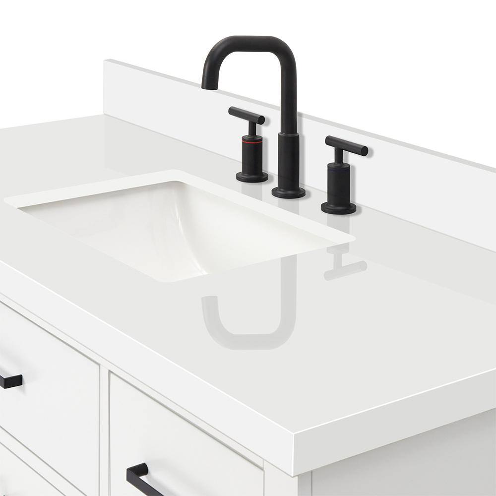 Hepburn 49" White Hardwood Freestanding Single Vanity Set