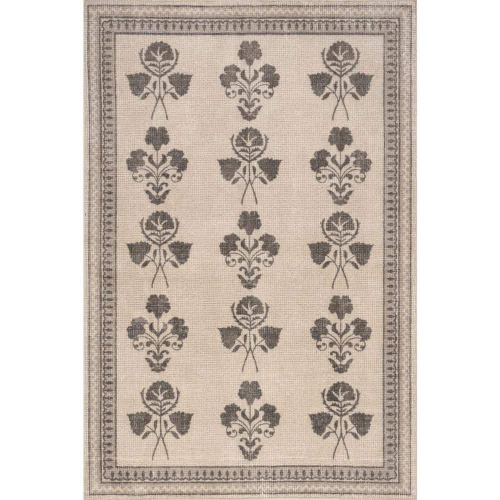 Padma Lakshmi X Rugs Floris Hand-Tufted Floral Wool-Blend Light Beige 6 ft. x 9 ft. Indoor Area Rug price history on PriceWatchPro