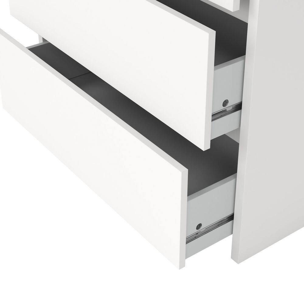 White 32" Modern 3-Drawer Chest Dresser