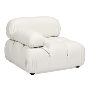 Marcel 36 in. White Boucle Bubble Modular Modern Casual Lounge Living Room Arm Chair