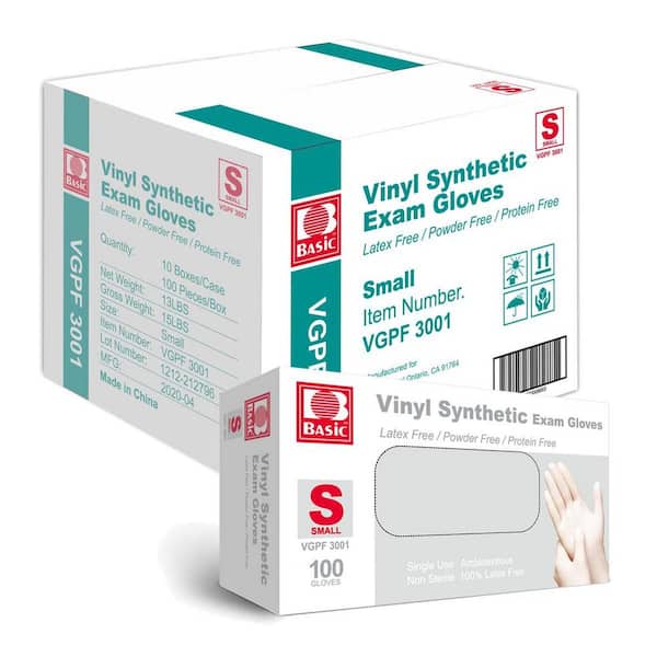 Unbranded 4 Mil Small Vinyl Material Gloves in Clear Color Multi-Purpose [Case of 1000]