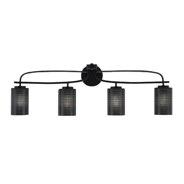 Unbranded Olympia 35.75 in. 4-Light Matte Black Vanity Light