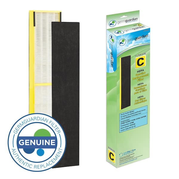 Germ Guardian FLT5000 Replacement Carbon Filters "C" for AC5000 Series Purifiers