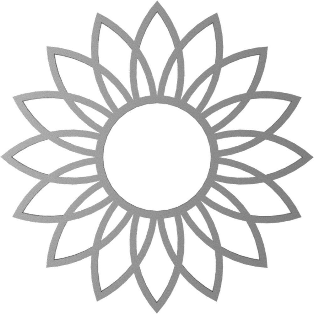 Antiqued Pale Gold 24" PVC Daisy Ceiling Medallion