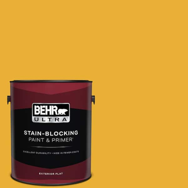 BEHR ULTRA 1 gal. #P280-7 Midsummer Gold Flat Exterior Paint & Primer