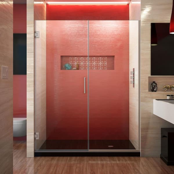 DreamLine Unidoor Plus 58.5 To 59 In. X 72 In. Frameless Hinged Shower ...