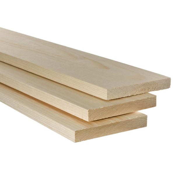 1 in. x 6 in. x 8 ft. Select Kiln-Dried Square Edge Whitewood