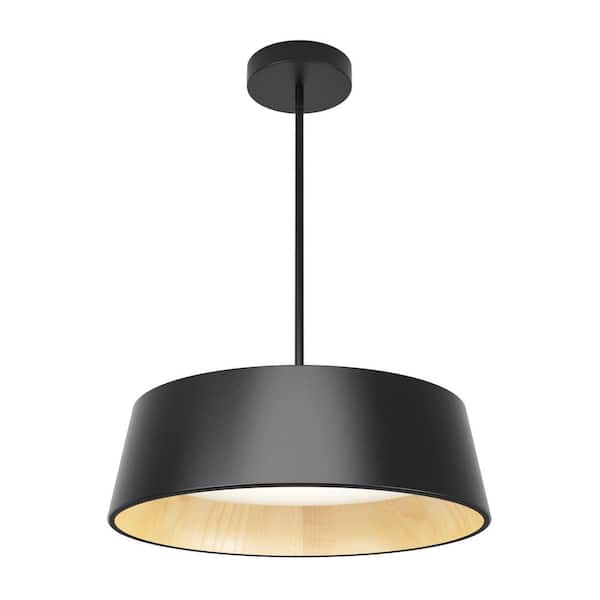 Alton 43-Watt Integrated LED Black 5 CCT Modern Hanging Pendant Chandelier Light Fixture for Dining Room or Kitchen