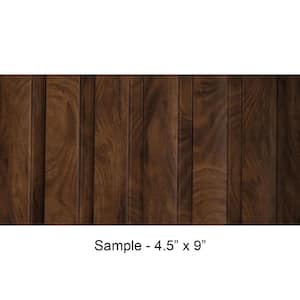 Take Home Sample - Large Slats 1/2 in. x 0.375 ft. x 0.75 ft. Brown Glue-Up Foam Wood Wall Panel(1-Piece/Pack)