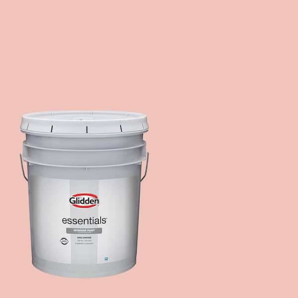 Glidden Essentials 5 gal. PPG1191-3 Peach Ash Flat Interior Paint