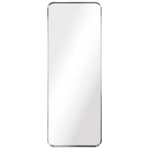 48 in. x 18 in. Ultra Rectangle Brushed Silver Stainless Steel Framed Wall Mirror