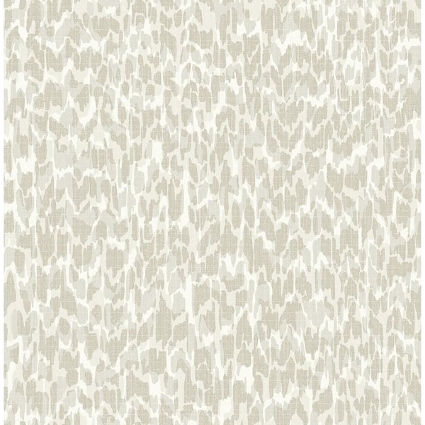 A-Street Prints Flavia Light Grey Animal Print Fabric Non-Pasted Matte Wallpaper
