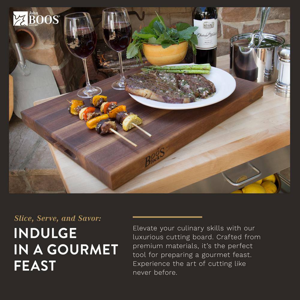 John Boos Walnut Reversible 18x12 Wood Cutting Board