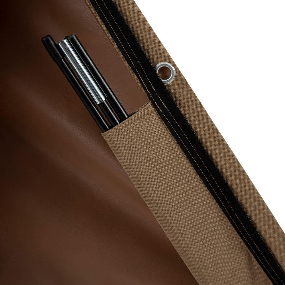 Beige Heavy-Duty Waterproof Patio Umbrella Cover with UV Protection