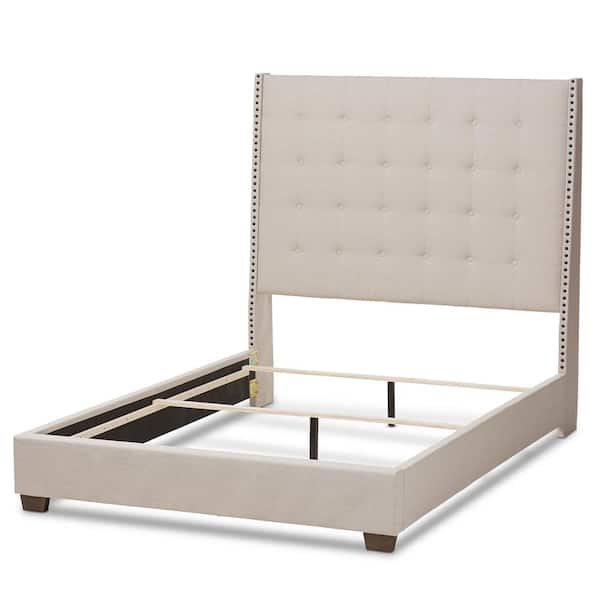 Baxton Studio Georgette Light Beige King Bed 145 8123 HD The