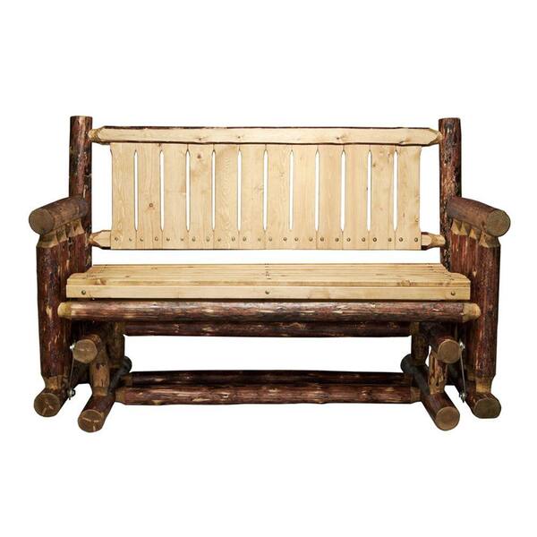 Montana Woodworks Glacier Country Collection Exterior Finish Patio Log Glider